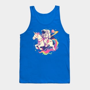 astronaut ride unicorn Tank Top